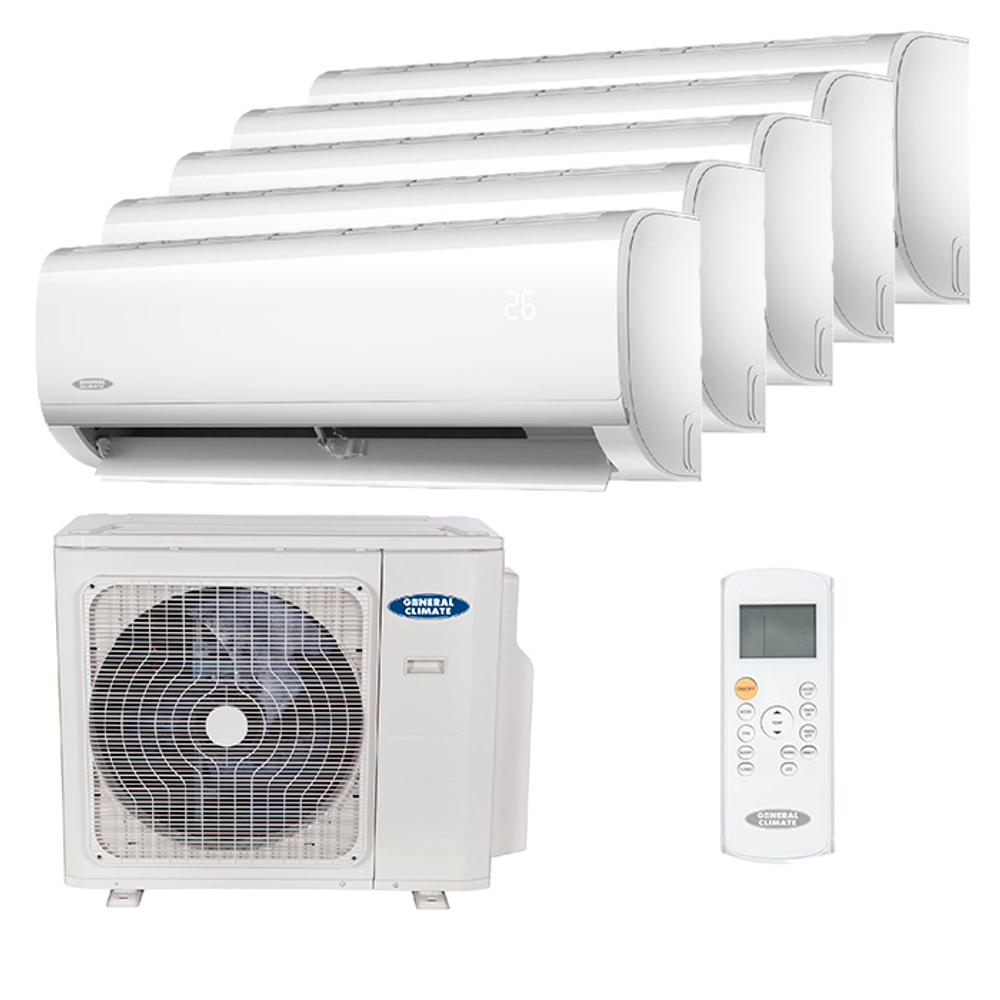 Мультисплит система на 5 комнат General Climate GC-MER07HRN1 x 5 / GU-M5EA42H32
