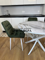 Круглый раздвижной стол "Бьянко", и стулья "Бостон"