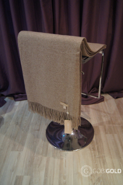 Плед из 100% кашемира 150x200 см. (GOBI ) - темно-бежевый