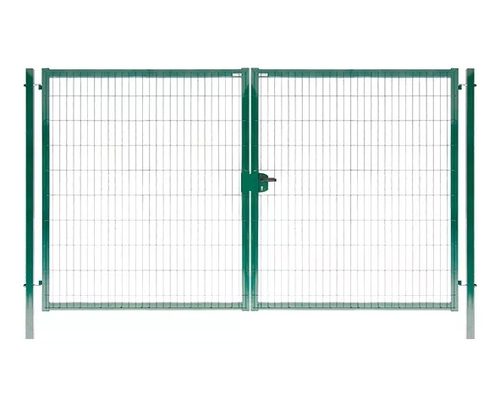 Ворота с замком зеленые 1730х4000 3D Medium Grand Line