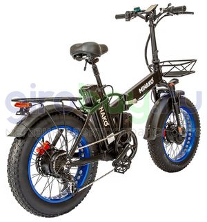 Электровелосипед Minako F10 Pro Dual (полный привод) - Синий обод
