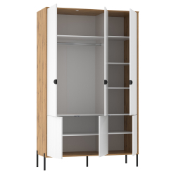 Шкаф для одежды Кензо 72.02, Дуб вотан, Белый