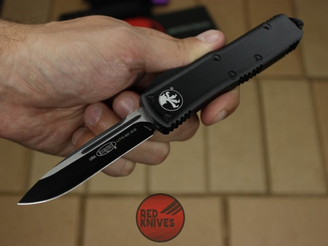 Реплика ножа Microtech UTX-85 S/E - черная рукоять, стандартный клинок, черный + запчасти