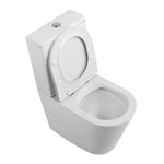Унитаз-компакт безободковый BelBagno Flay-R BB2149CPR/SC с крышкой-сиденьем микролифт, белый