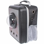 Рюкзак - переноска для животных «СТИЛЬНЫЙ БРО», цвет пудровый, 32*17*42/до 13кг (Пакет и Лейбл)