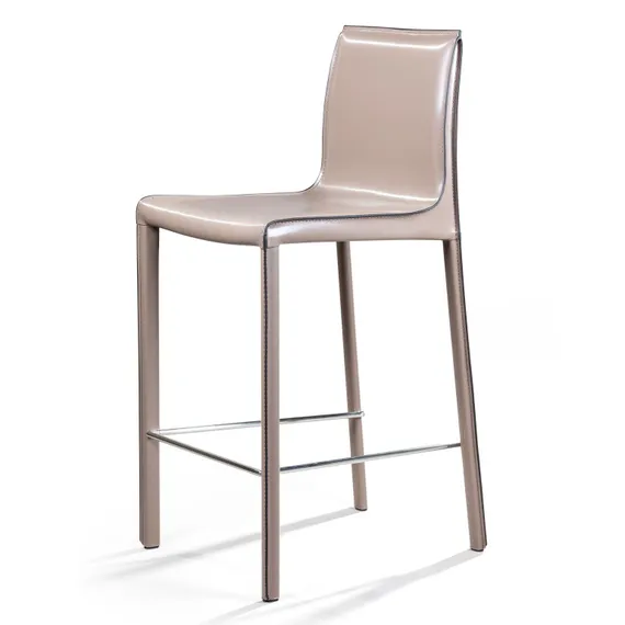 Полубарный стул Barrie 65 см кожа капучино