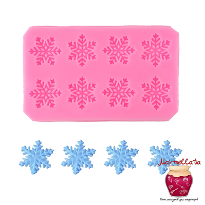 Молд силиконовый "Снегопад", 11*6,8*0,6 см