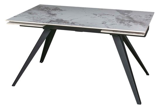 Стол "АСТИ" 140-220, керамика Patagonia глянцевый , опоры черный муар