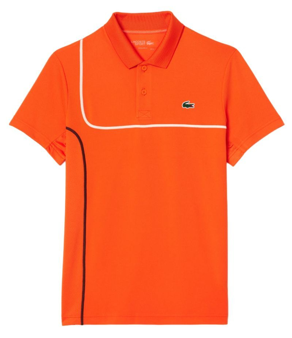 Мужское теннисное поло Lacoste Sport Tennis Piped Technical Piqué - Оранжевый