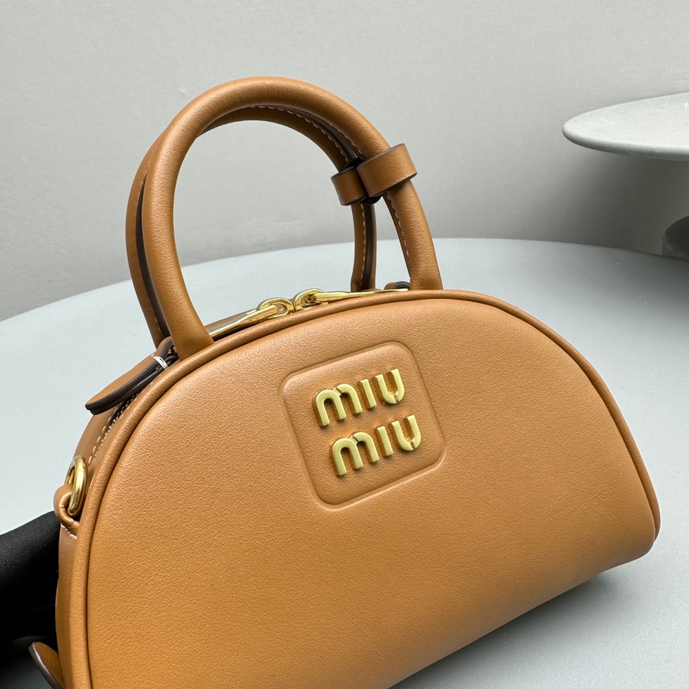 Miu Miu Leather Top Handle Bag 18 cm