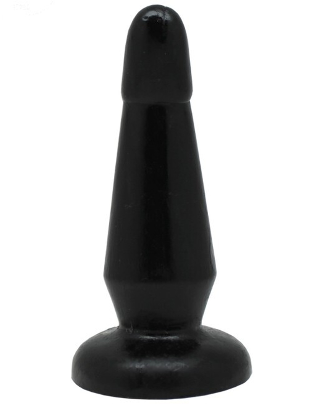 Гелевая изогнутая анальная пробка (черный) 35х130 мм (Цвет: черный)