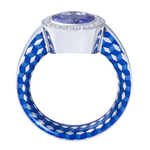 Кольцо с Танзанитом и Бриллиантами, Эмаль, R0178-10/14