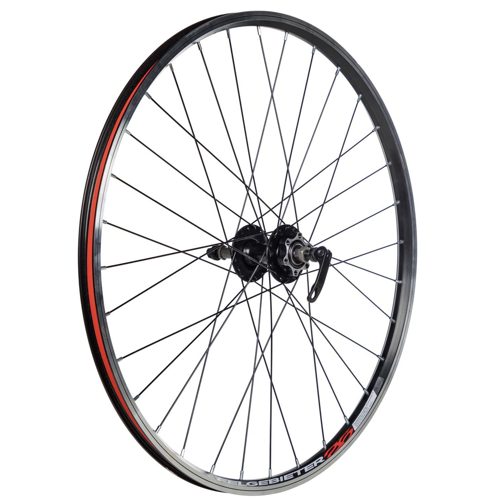 Колесо 26" зад, двустен.обод 32 отв., втулка сталь под Disc-brake, экс-к под трещетку 6-8 ск. Пром подшип
