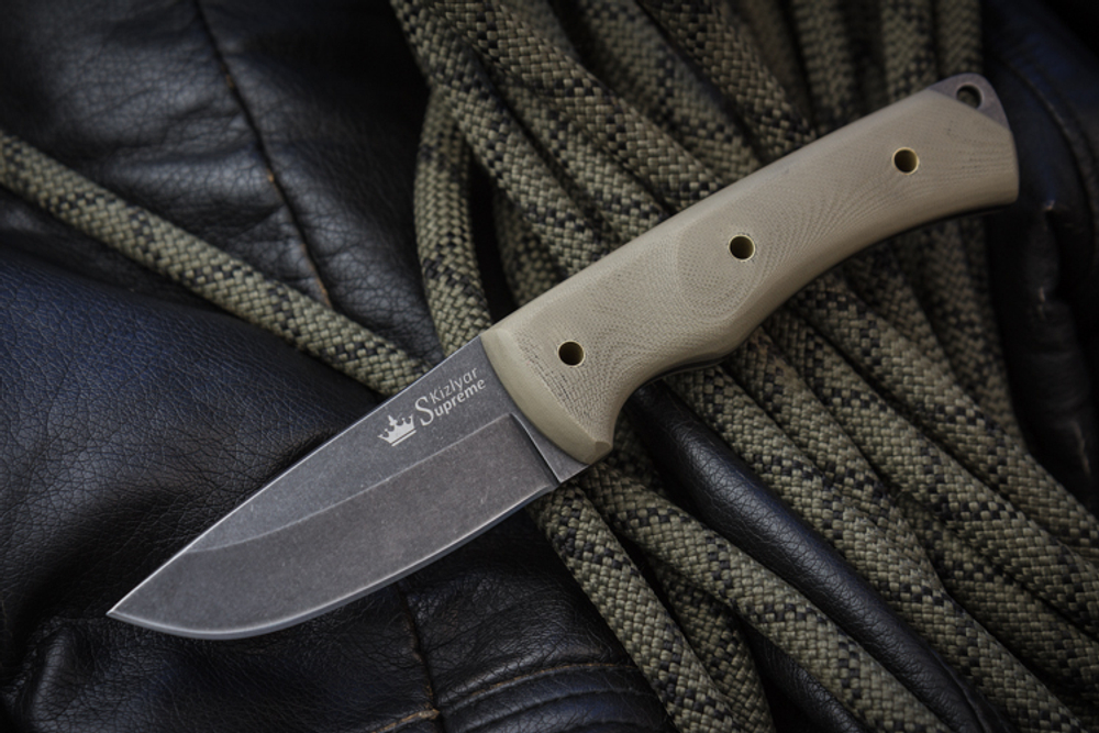 Туристический нож KiD 440C StoneWash