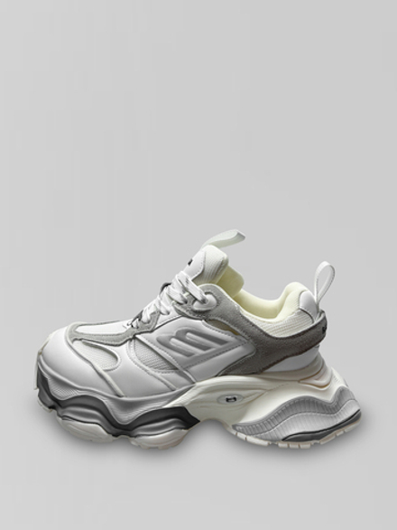 Кроссовки GG109-7 комбинированные на массивной подошве с надписью сзади