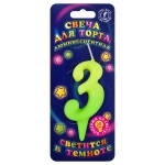 свеча тортовая люминесцентная 3