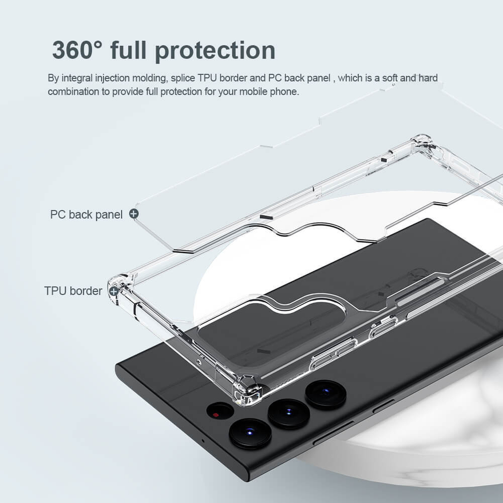 Прозрачный силиконовый чехол Nillkin Nature Pro для Samsung Galaxy S23 Ultra
