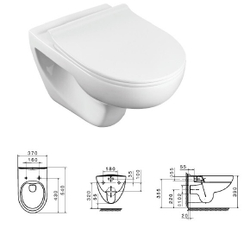 Комплект унитаза с инсталляцией Roca Victoria Rimless 893105010 с тонким сиденьем SoftClose без клавиши смыва