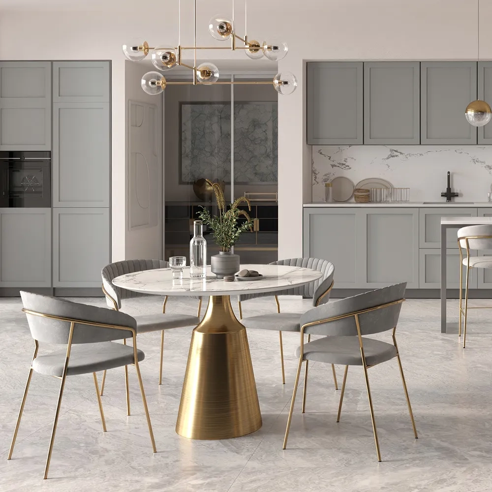 Комплект из 2-х стульев Bradex Home Turin чёрный с золотыми ножками