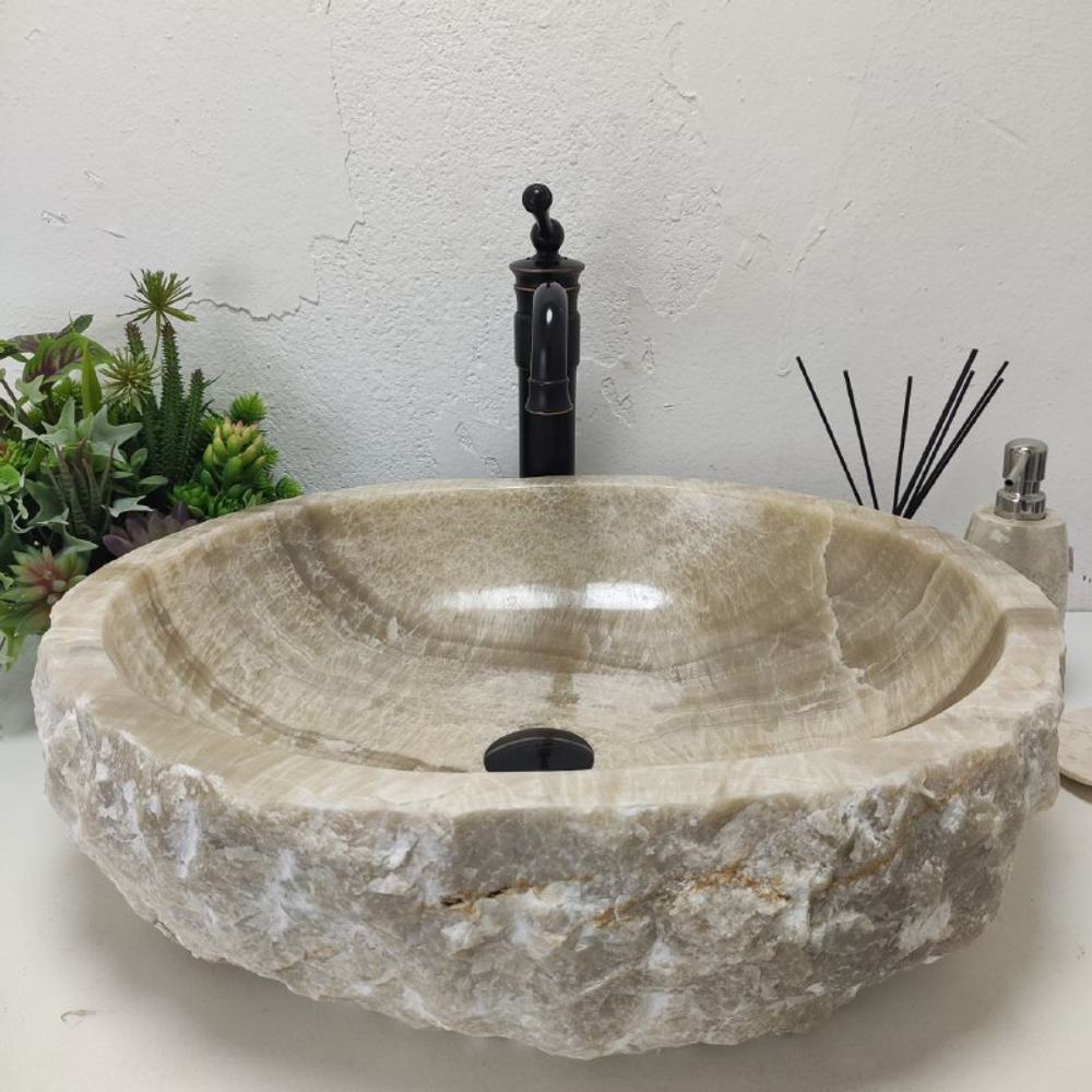 Раковина из оникса Erozy Grey EO-61551 (56*47*16)