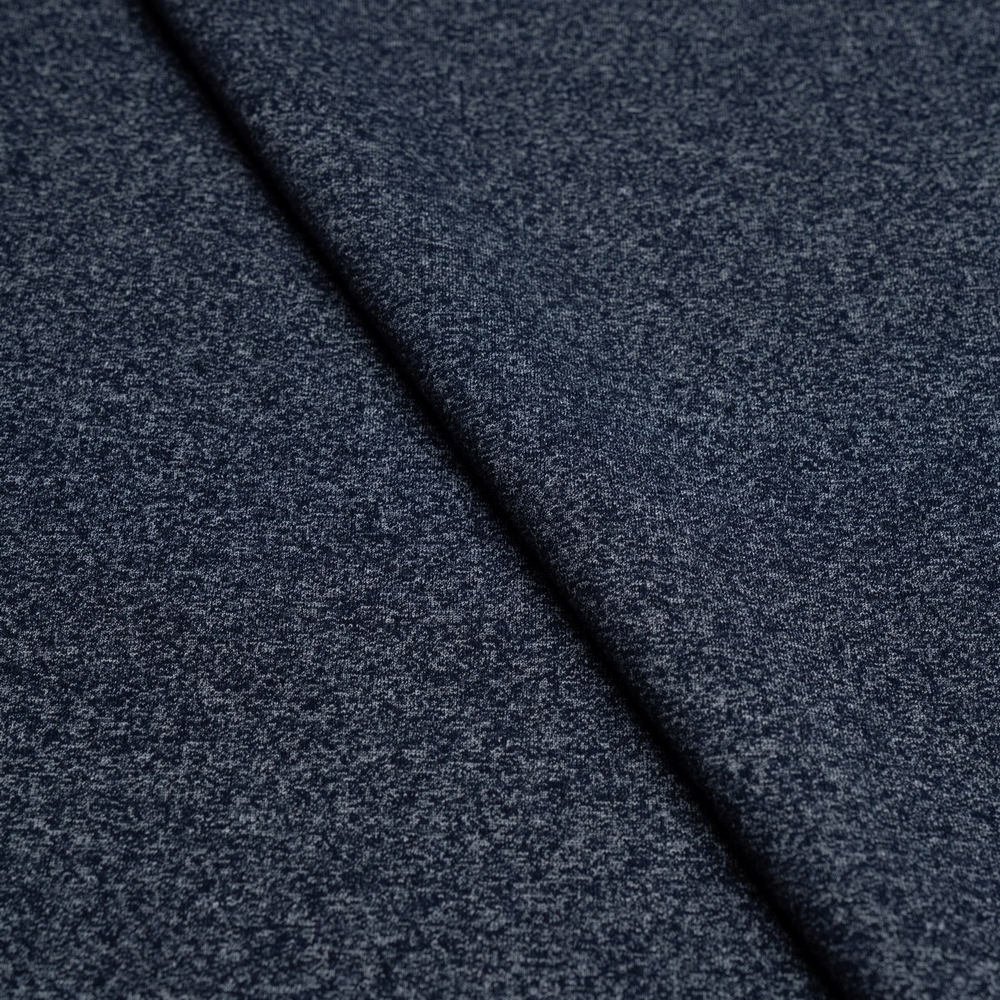 Футер 2-х нит., 56% Хлопок, 36% ПЭ, 8% ПУ(эластан), 230 гр/м2, т.синий/белый (3379/2)