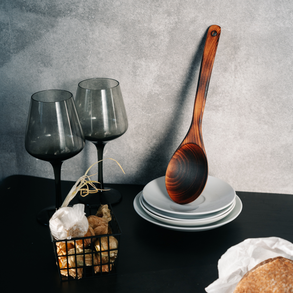 Деревянная поварская большая ложка