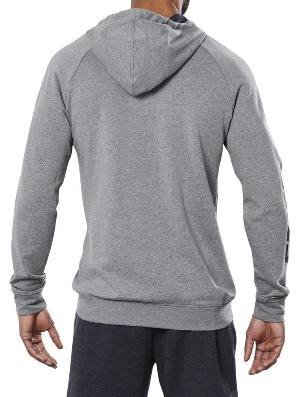 Мужская теннисная кофта Asics Big Asics FZ Hoodie M - mid grey heather/dark grey