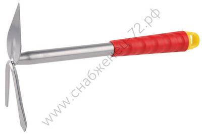 GRINDA 310 мм, 2 зубца, сердцевидное лезвие, стальная, коннекторная система, садовая мотыжка (8-421437)