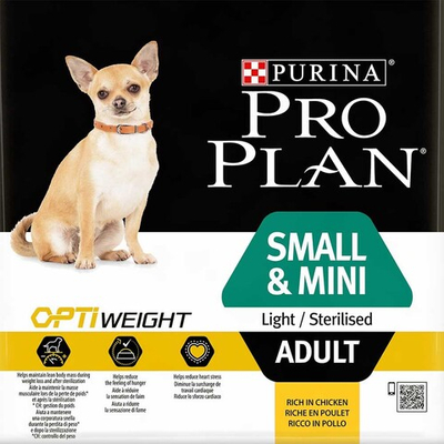 Pro Plan Adult Small&Mini Light - сухой корм для собак мелких и карликовых пород  облегченный (курица/рис)