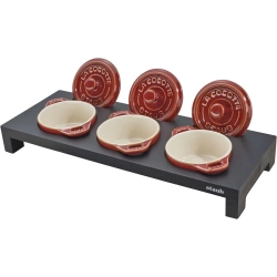 STAUB Подставка для 3 мини-кокотниц черная