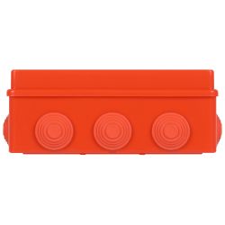 Распаячная коробка ЭРА KORv-190-140-70-10g-OR-FR ОП огнестойкая 190х140х70мм оранжевая с гермовводами 10 вх. IP55