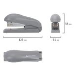 Степлер №24, Brauberg Universal, до 30л, пластиковый корпус, серый