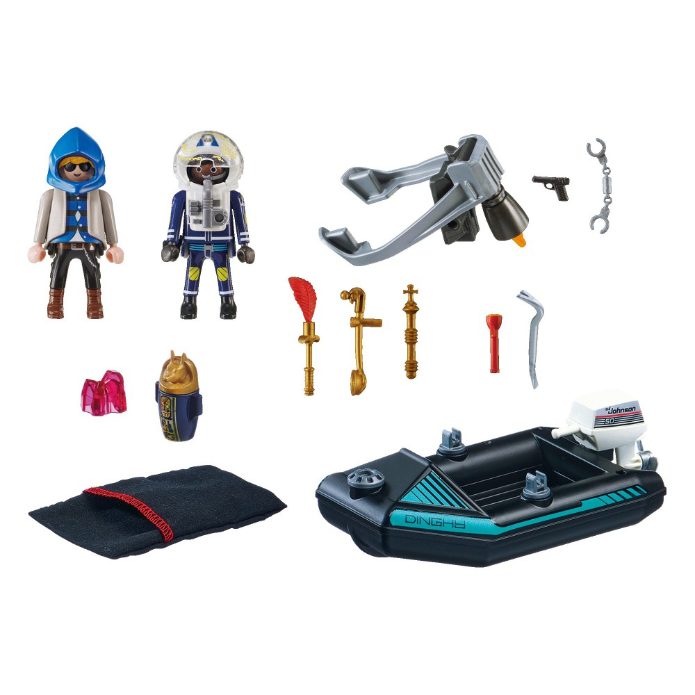 Playmobil - Полицейский реактивный рюкзак: Арест художественного вора 70782