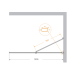 Душевая перегородка Cezares LIBERTA-L-1-TB-130-C-Cr