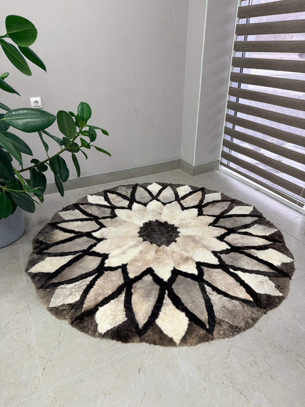 Ковер шкура натуральная овчина меховой