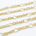 Цепочка, цвет золото, размер звена 4*5 + 6*9 мм, цена за 50 см