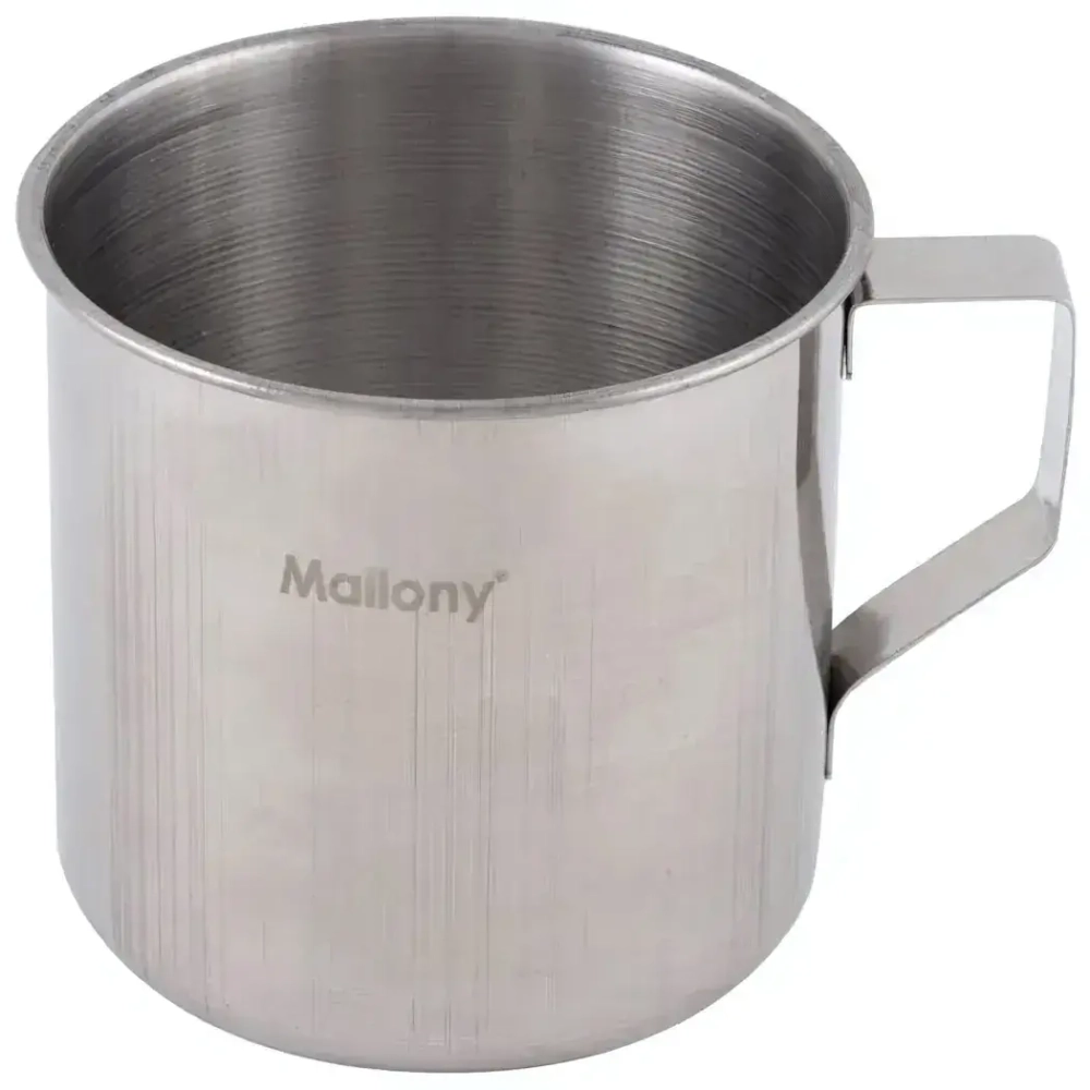 Кружка FONTE, объем 500 мл, из нержавеющей стали с загнутыми краями, размер 9*9 см