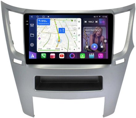 Магнитола для Subaru Legacy 5, Outback 4 2009-2014 (правый руль) - FarCar 7184RS монитор 9.5" QLED на Android 14, TS18, CarPlay, 4G SIM-слот