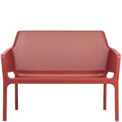 Уличный пластиковый диван Net коралловый