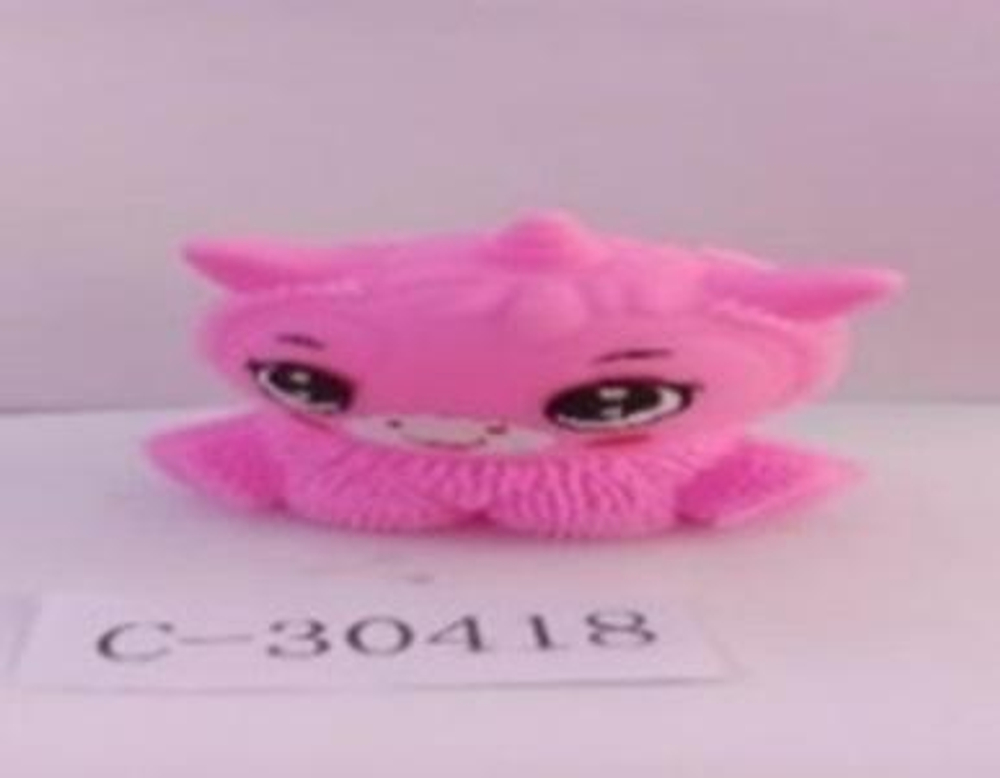 Мякиш волосатик со светом Единорог 10 см, пакет с-30418