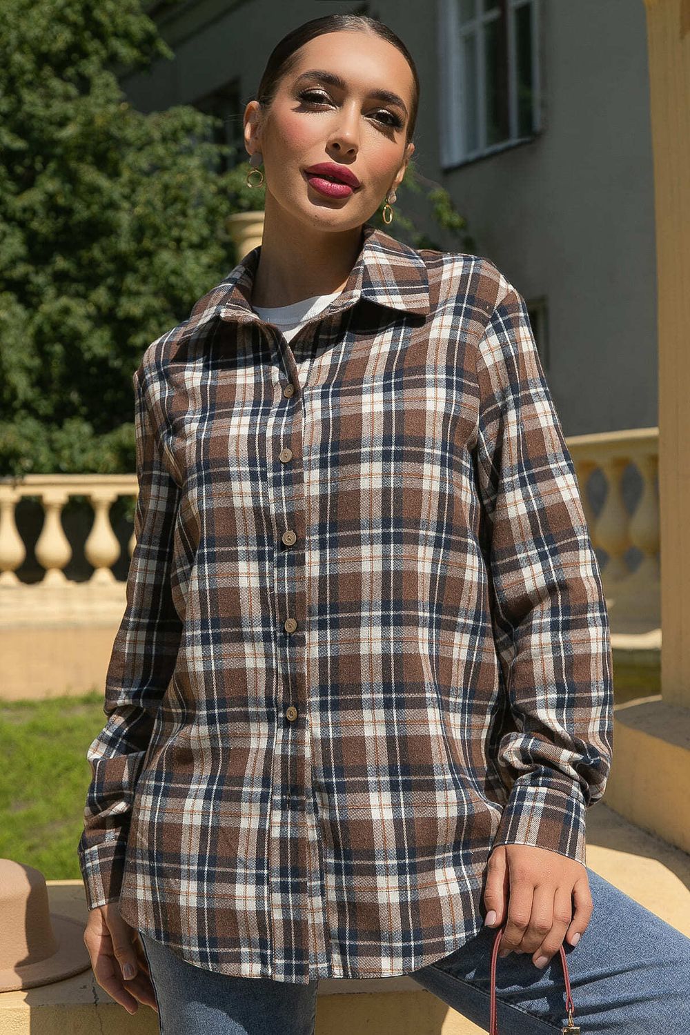 Рубашка Денни (коричневая) Б14144-7М LT Collection