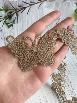 Тесьма кружево для рукоделия и вязания бабочки
