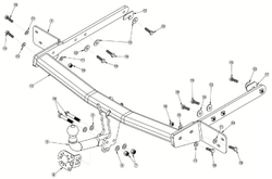 Фаркоп Westfalia 307475600001 для Ford Mondeo 14-(паспорт и сертификат в комплекте)(без электрики)