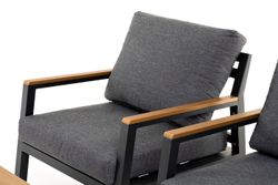 "Камелия" лаунж-зона 4-местная из алюминия, цвет темно-серый