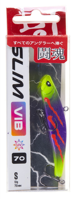 Воблер вертикальный Lucky John Slim VIB S 70, цвет 358