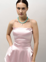 Чокер "Sea pearl cross blue" Silver