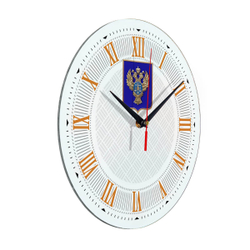 Настенные часы "Эмблема герб Казначейство 23" Декор для дома, подарок