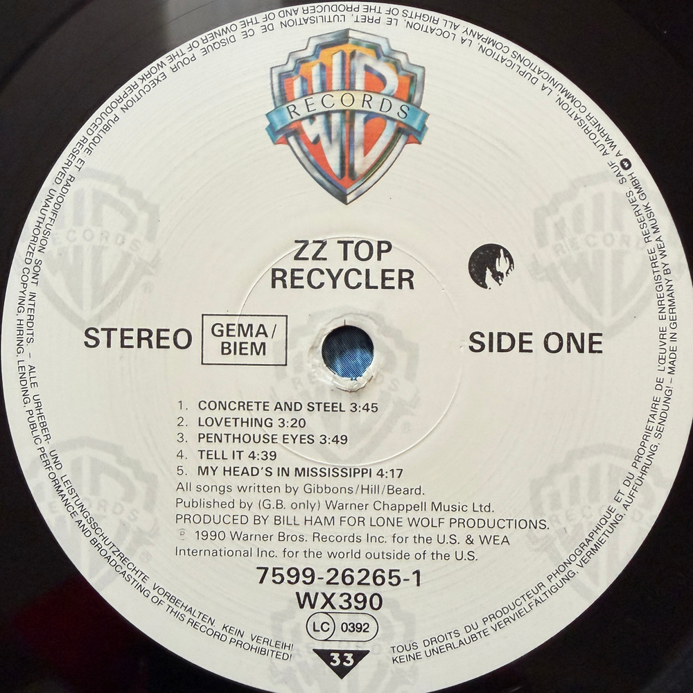 ZZ Top - Recycler (Германия 1990г.)