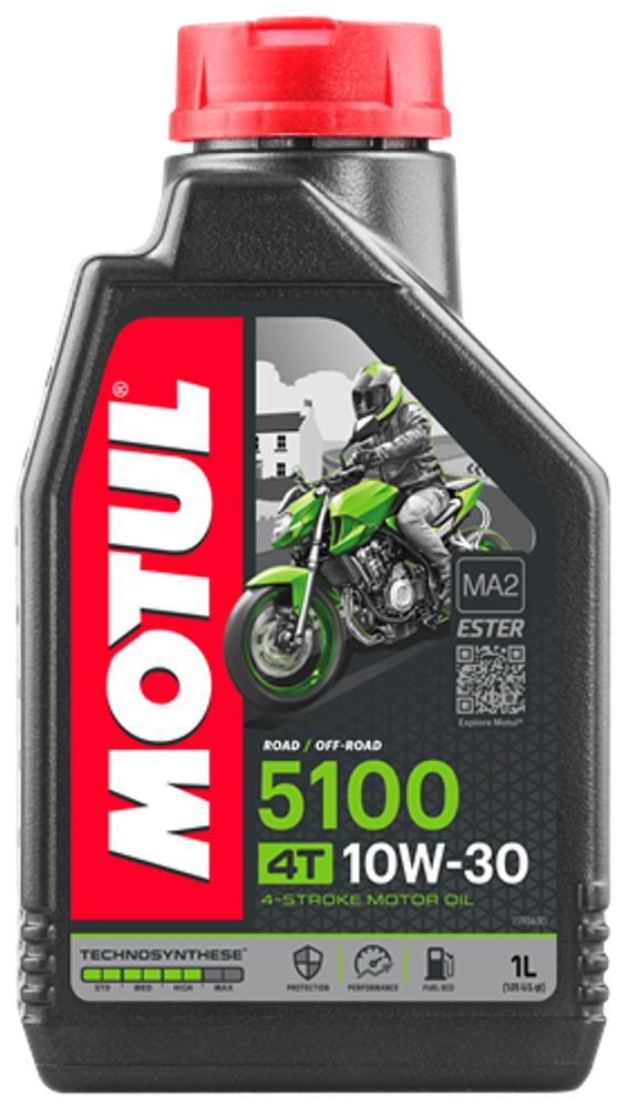 Масло моторное 4-х тактное для мотоциклов Motul 5100 4T SAE 10W30 1л