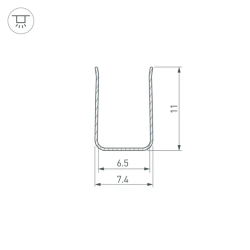 Профиль гибкий ARL-MOONLIGHT-1206-2x500  (Arlight, Металл) 029824